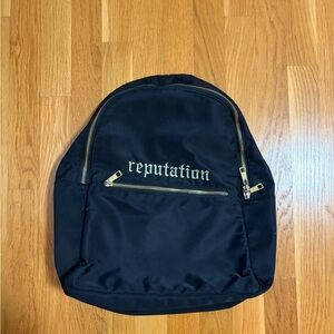 Taylor Swift Reputation Black Backpack with Gold Hardware